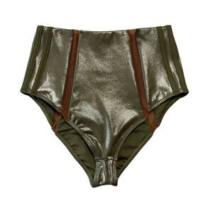 Adidas x Ivy Park New Without Tags Khaki Green/Metallic swim bottoms